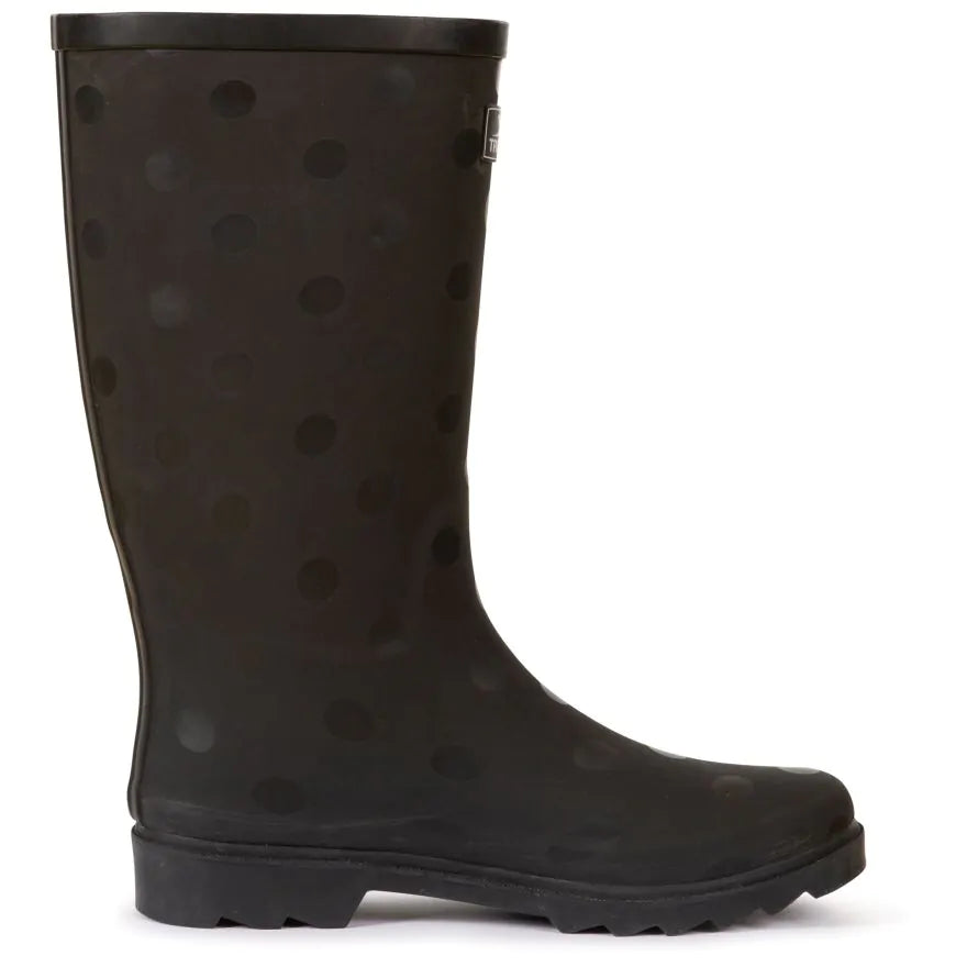 Trespass Elena Gummistøvle Dame 0 Black Polka Dot